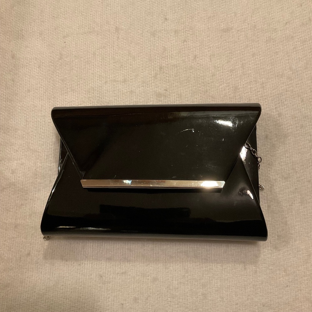 Lulu Townsend Patent Clutch Removable Chain Strap
